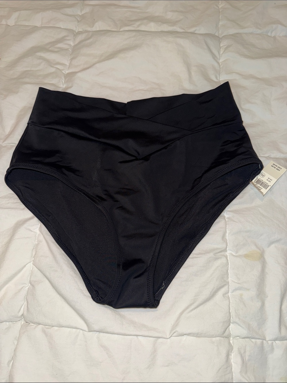 aerie Black High-Rise One-Piece Swim Bottom